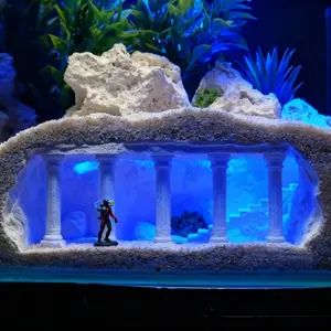 3D-Printed Roman Column Palace Aquarium Cave – Fish & Shrimp Hideout Decor