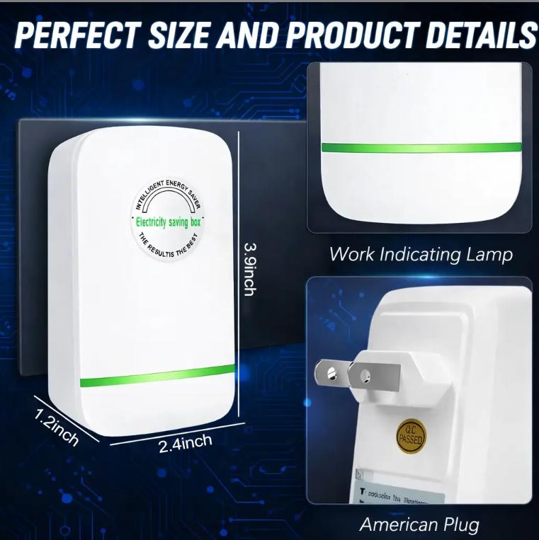 Plug-In Power Box with US Plug 2026 Updated Design, Compatible with 90–250V Input Range