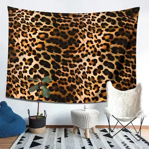 Leopard Print Rug, Large Size Printed Carpet, Ideal for Bedroom Office Living Room, Home Decor, No Installation Required