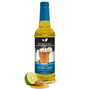 Syruvia Sugar Free Honey Lime Flavored Syrup for Drinks, Cocktails, Mocktails, Iced Teas and Desserts – 25.4 fl oz