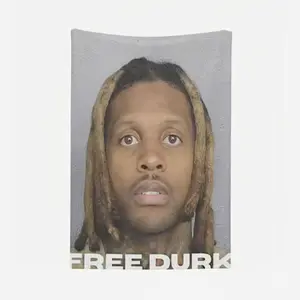 For Lil Durk Fans & Hip Hop Aficionados Ultra Soft Plush OTF Crew & Signature Smile Graphic Throw Blanket Drill Rap Icon Essential Cozy Lounge Bedroom Decor Pick
