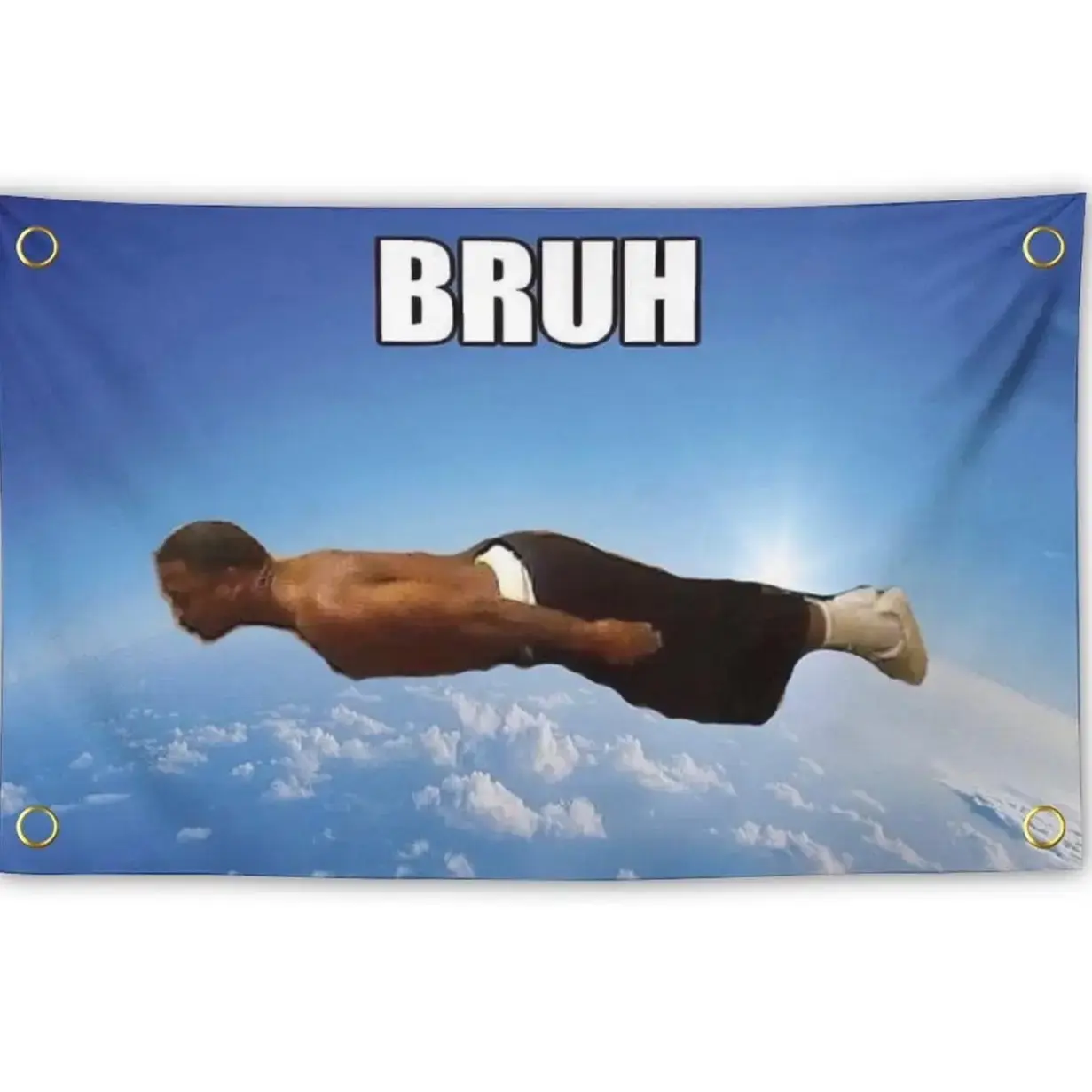 Funny BRUH Meme Tapestry - Lightweight Smooth Wall Hanging Decor, Indoor Bedroom Banner, Outdoor Poster with Print home accessories