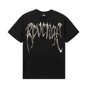 REVENGE BONES TEE BLACK 2 sideds Casual Classic, Regular fit gift for Him and Her Menswear Top