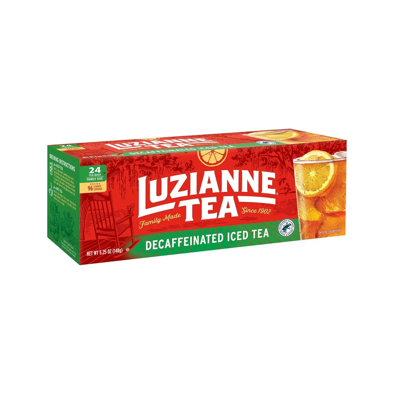 Luzianne Unsweetened Iced Tea Bags, Gallon Size, 24ct Box (Pack of 1)