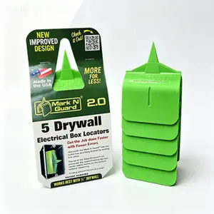 Outlet Markers for Drywall, 5 Pack - Electrical Box Locator for Finishing - Drywall Outlet Marker Protects Wires During Installation - Reusable Sheetrock Tools for Electrical Outlet Marking - No Glue Needed, Mark N Guard Alternative