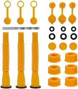 Gas Can Spout Replacement Kit, 3 Sets Vehicle Gas Can Spout Nozzle Replacement, Gas Can Repair, Home Essentials Suitable for Most 1/2/5/10 Gal Can, Automotive Maintenance Tools, Toolkit