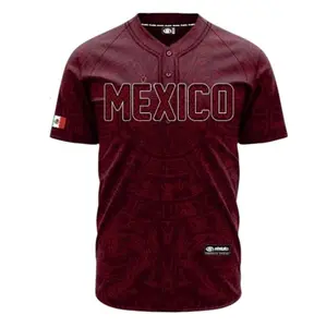 (RED) Aztec Mexico Baseball Jersey, Mexico Jersey for Men Women Youth And Kids, Mexico Baseball Shirt, Hiphop Jersey, All-Over Print Baseball Jersey