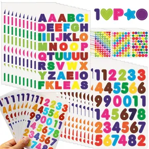 10 Sheets Colorful Diary Graffiti Stickers Student Notebook Decoration Heart Number Letter Dot Sticker Scrapbook Albums Self-adhesive Graffiti Stickers