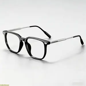 Unisex 2026 Ultra-Thin TR90 Anti-Blue Light Sunglasses, Trendy Full-Rim Square Plain Frame, Polarised Lens Eyewear for Eye Strain Relief, Daily Outdoor Use (Blue Lights Glasses)