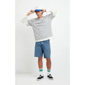 Pacsun Men's Harrison Cutoff Baggy Jean Shorts Medium Blue
