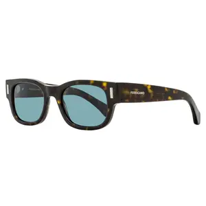 Ferragamo Rectangular Rivet Sunglasses SF2064SE 242 Dark Tortoise 51mm