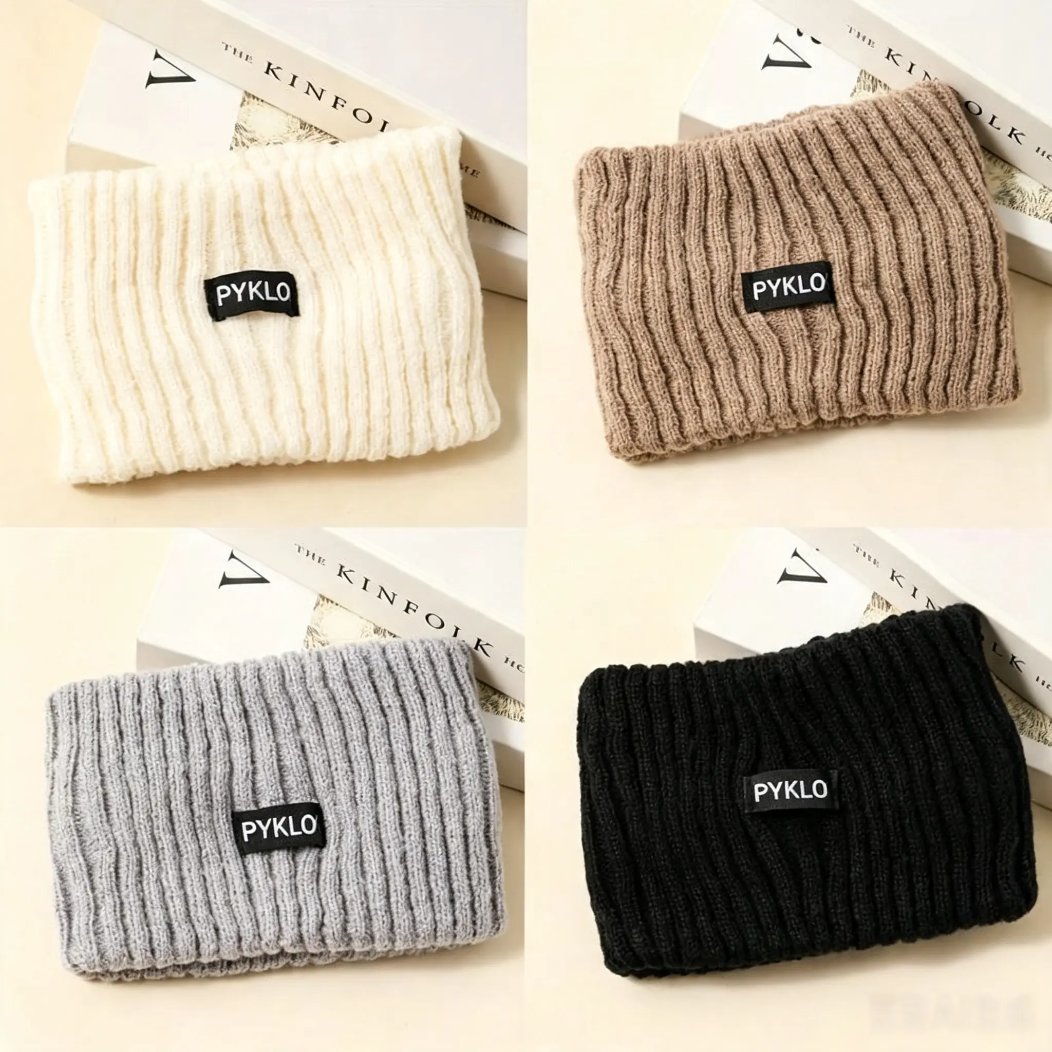 Women’s 4-Piece Autumn-Winter Thick Warm Wide-Brim Headband Set, High Elasticity, Simple Fashion Design, Soft Comfortable Daily Wear, UV Protection, Ideal for Normal Hair (Sports & Outdoor Accessory)