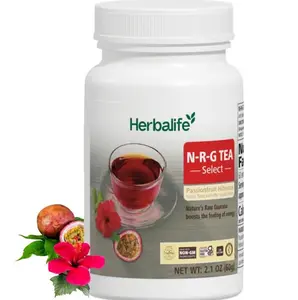 Herbalife N-R-G Tea Select Caffeine-Free Herbal Tea for Natural Vitality Passionfruit Hibiscus Flavor 2.1 oz US Non-GMO