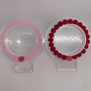 strawberry bracelet cute red and pink