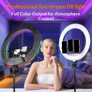 2026 Model 18-inch RGB Colorful Ambient Background Photography Live Streaming Beauty Influencer Fill Light