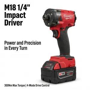 Milwaukee M18 FID3 18V Impact Driver Kit With Battery Charger for Mechanical Electric Wrench High Efficiency Torque