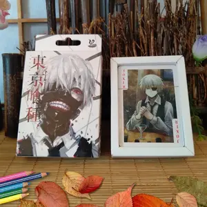 54pcs Cards Anime Poker Toy Tokyo Ghoul Cosplay Board Game Cards Hardcover Collection Box