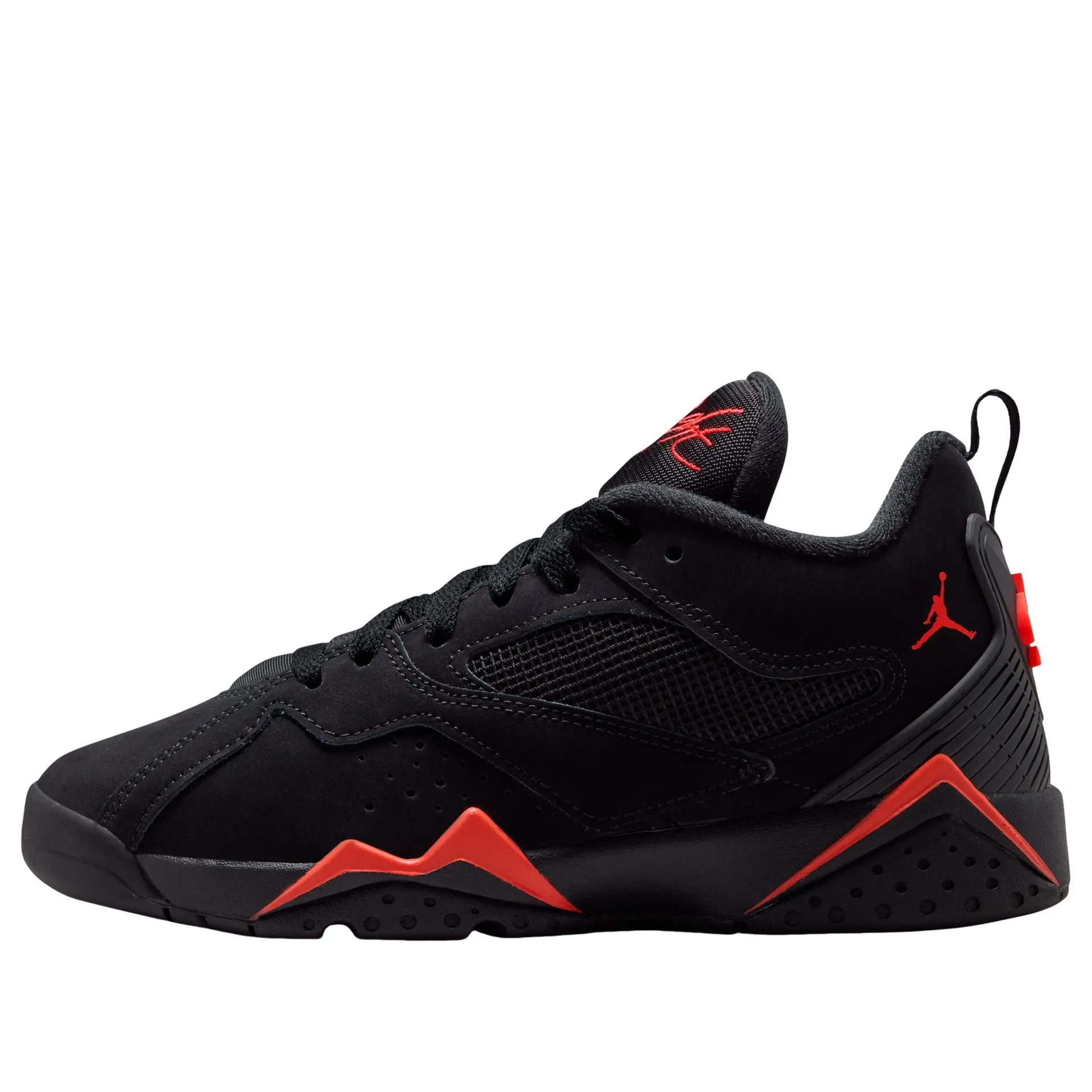 Air Jordan MVP 92 'Black Infrared' (GS) Youth Size Lace-Up Athletic Trainers, Kids' Casual Wear Boys' Footwear