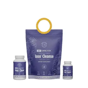 Iaso Tea Cleansing System with dietary supplements.