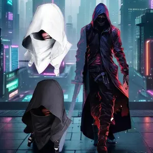 Halloween cos cyberpunk hooded medieval role-playing game merchandise same costume
