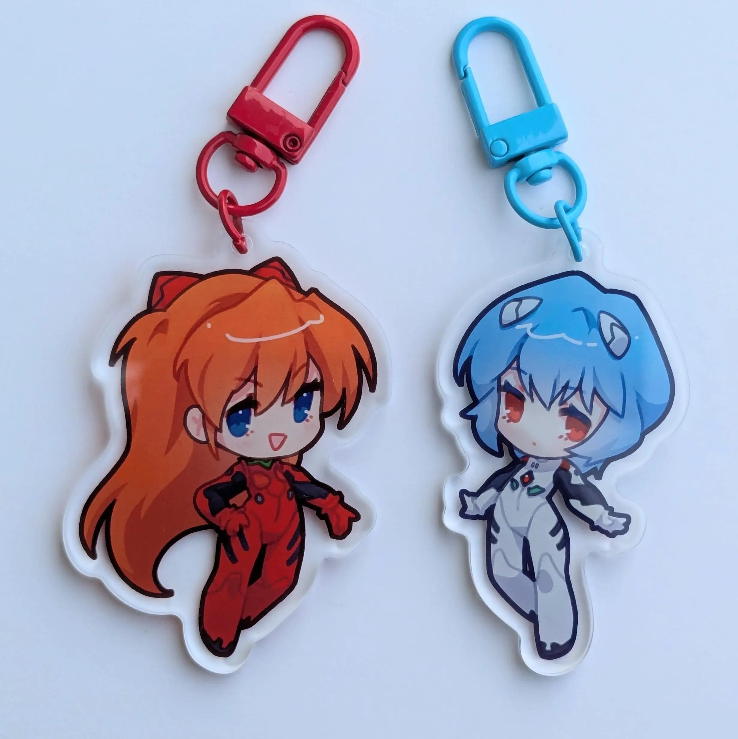 Neon Genesis Evangelion Rei & Asuka Keychain