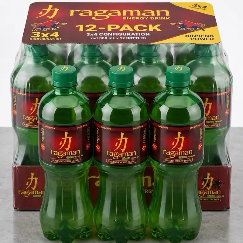 Ragaman Ginseng Energy Drink,500 ml 12 -Pack (12 x 500 ml)