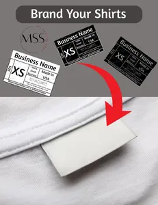 Customizable Digital Shirt Tag Template | Heat Press Label | DIY T-Shirt Branding | Printable Tag for Apparel | Personalize