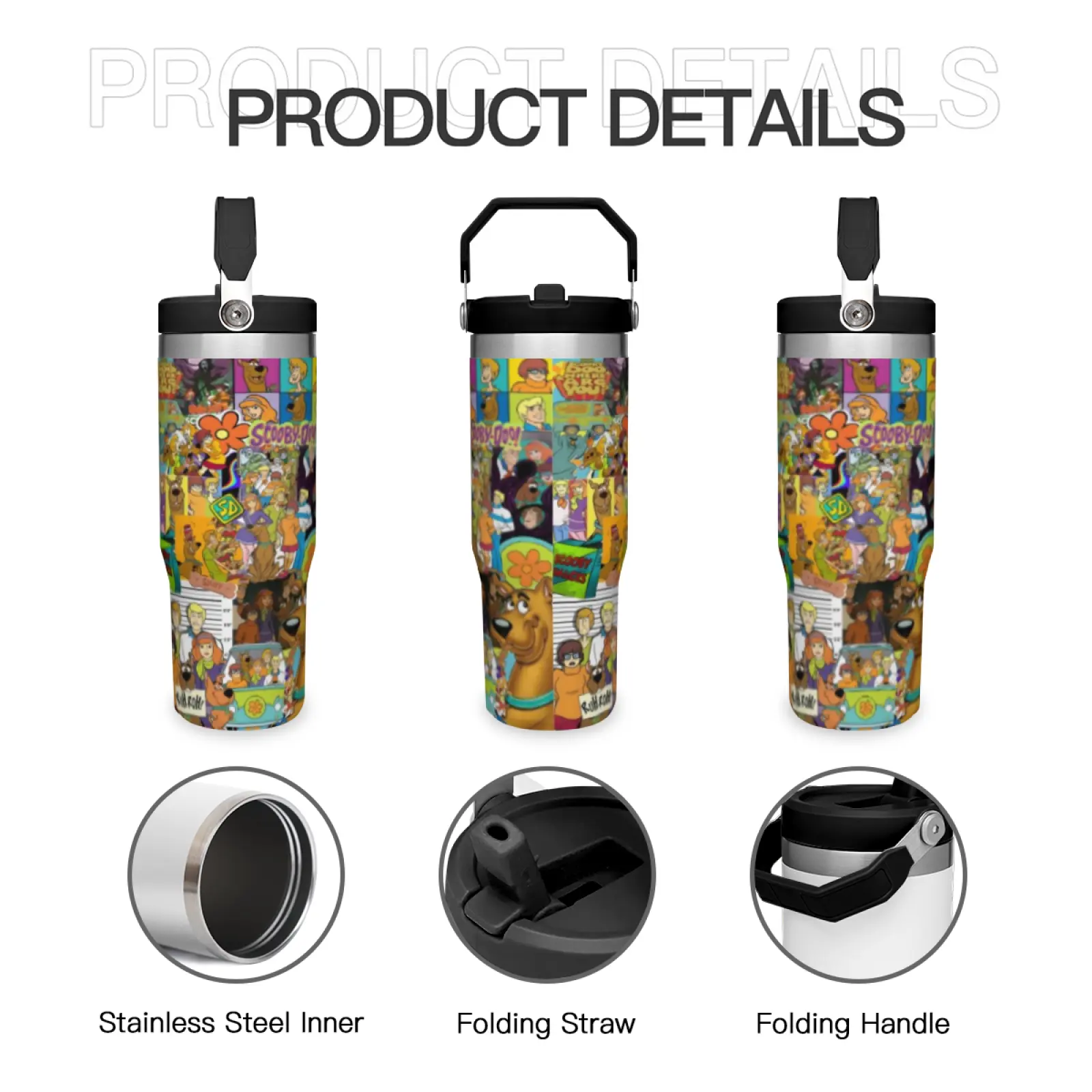 Scooby-Doo and Friends 20oz Insulated Handheld Mug | Durable Double-Wall Insulated Mug, Perfect for Hot and Cold Drinks | Ideal for Home, Office, Travel, and Fan Parties | MSDAGQshop Collectibles - Your Top Choice for Premium Themed Mugs