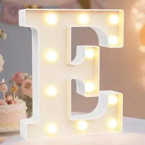 Plastic LED Marquee Letter Lights Sign, Letterboard Decorative Lights for Home, Party Decorations (Letter E)