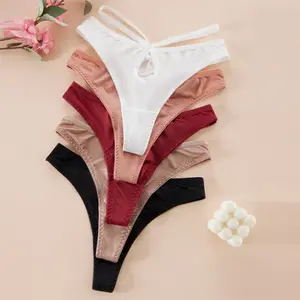 Women's 5-piece Low Waist Thong, Elegant Fitted Soft Comfy Breathable Knicker for Daily Wear,Underwear for All Seasons, Regular Fit Underwear for Women, Womenswear, Panties,Summer