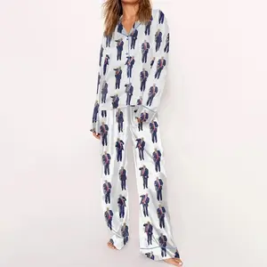 Trump Dance America Long Sleeve Pajama Set Does not apply Nightwear