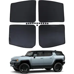 Sunroof Sunshade for Hummer EV 2024-2026 Accessories Upgraded Car Roof Cover Foldable Roof Sun Shade UV Reflector Glare HeatShield Sun Visor Blocker Moonroof Shield Cover Privacy Protector (Black1)