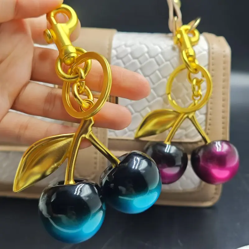 {Keychain}Fashion Gradient Cherry Pendant - Fashion Keychain Cherry Bag Pendant - Cute Women's Bag Pendant Valentine's Day Gift