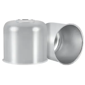 4.88" Push Through Center Caps for Trailer Truck RV Wheel Rims 4.88" Center Bore Chrome Carbon Steel, 4.88" Center Hole, 4.33" Height, 2Pack, Silver