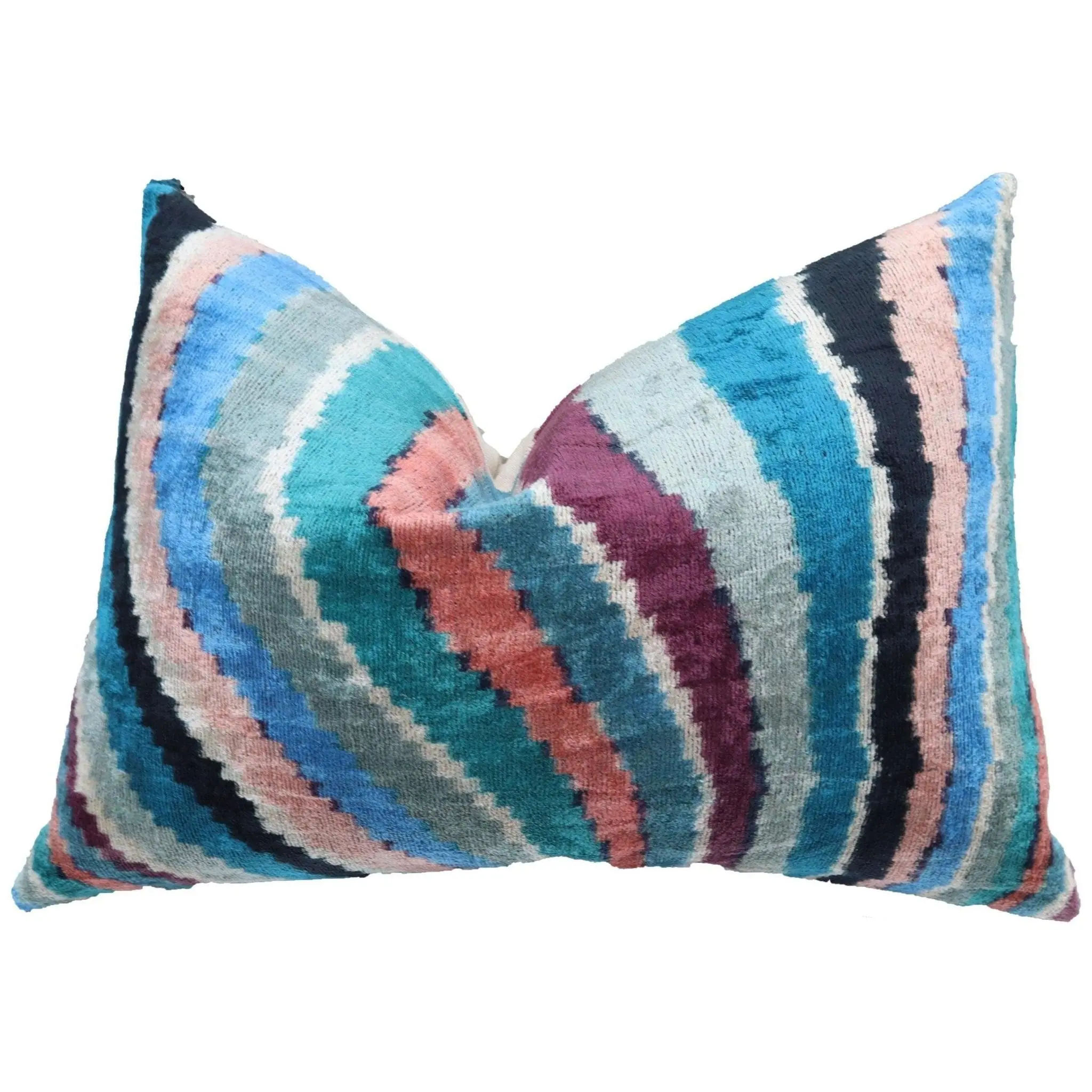 Canvello Handmade Multi Color Rainbow Pillow - 16x24