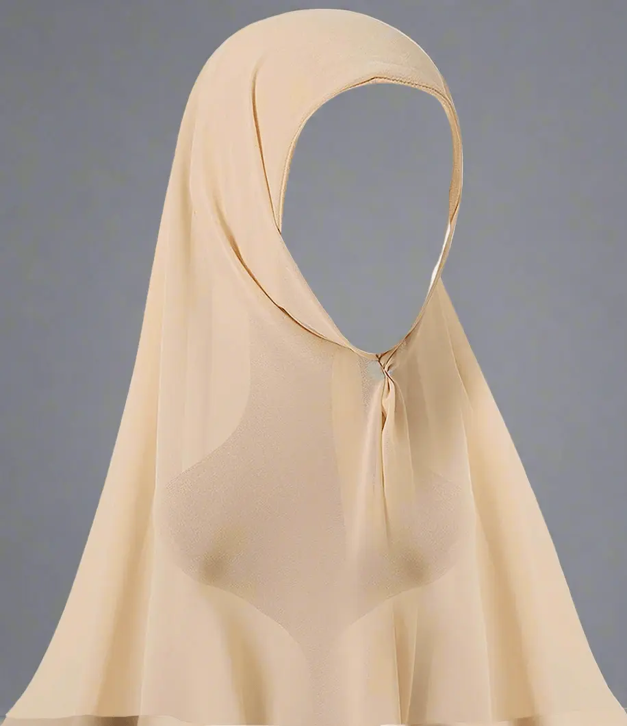 Instant Chiffon Scarf Hijabs With Bonnet Cap