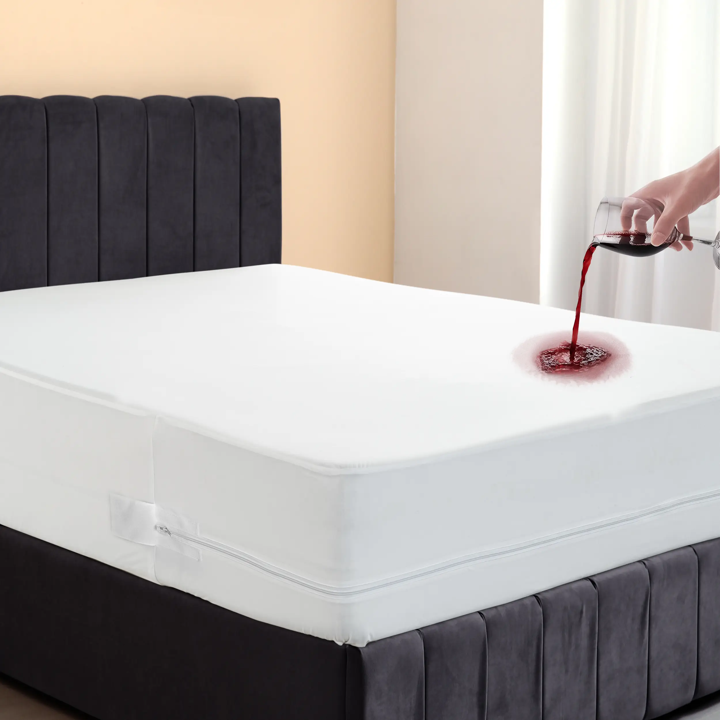 【September Restock Sale】Lux Decor Bedding Zippered Mattress Encasement - 100% Polyester, Waterproof & Bed Bug Proof Mattress Protector, Hypoallergenic