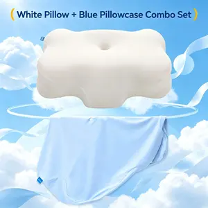 Cloud Pillow - Anatomical Butterfly Neck Design, 2026 Pillow Awards Winner, Dual-Density Memory Foam, Ear-Friendly Design, Zoned Support, Pressure Relief, Heat Dissipation, Breathable Cooling Gel-Infused Cover for Side Sleepers, Anatomi