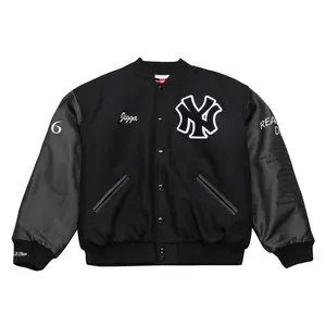 Jay-Z Reasonable Doubt x New York Yankees Black Varsity Full-Snap Jacket