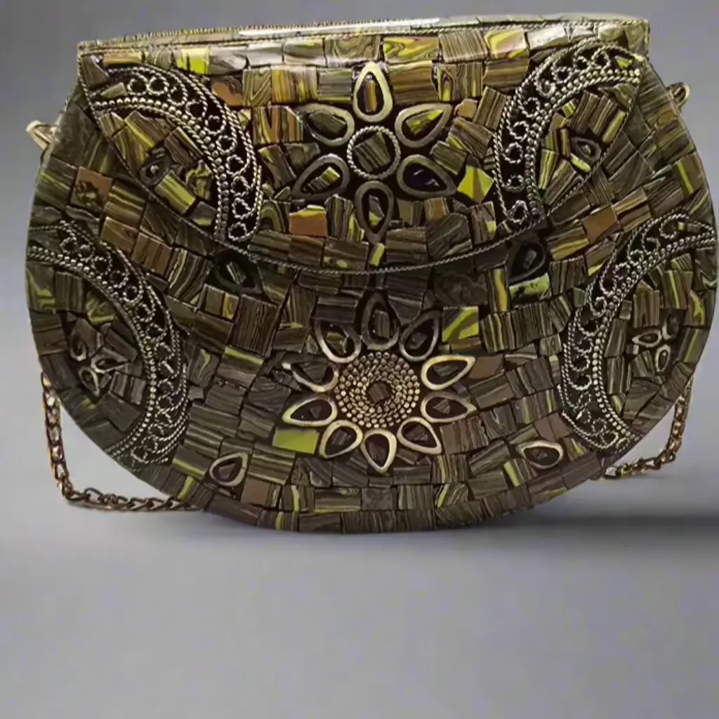 Hand Crafted Vintage Handmade Metal Purse - Large