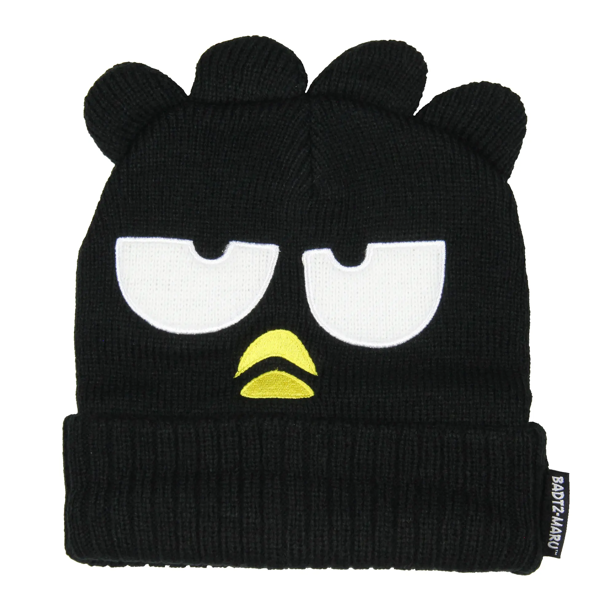 Sanrio Badtz-Maru Beanie Hello Kitty and Friends Badtz-Maru Embroidered Character Cuffed Beanie Cap Hat OSFM For Men and Women