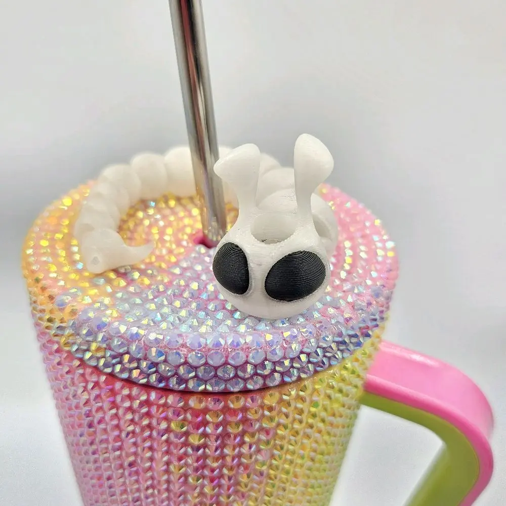 Spooky Straw Buddies and Toppers 3D Printed Halloween Designs Fits Most Straw Sizes with Skull Ghost and Monster Accents Drinkware Stylish for Halloween Green Alien Slug Spooky Straw Buddies and Toppers 3D Printed Halloween Designs Fits Most Straw Sizes with Skull Ghost and Monster Accents Drinkware Stylish for Halloween Green Alien Slug