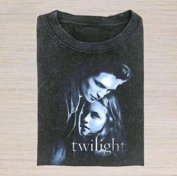 Twilight Vintage Graphic Tee, Edward Cullen And Bella Swan T-Shirt, Movies Tee, Unisex Meme Cringe Funny Dumb Shirt, Menswear Womenswear Streetwear