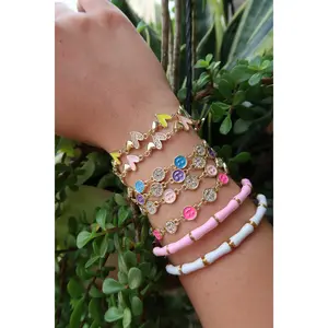 Ciao Ciao Sophia 316L Stainless Steel Enamel Crystal Bracelets