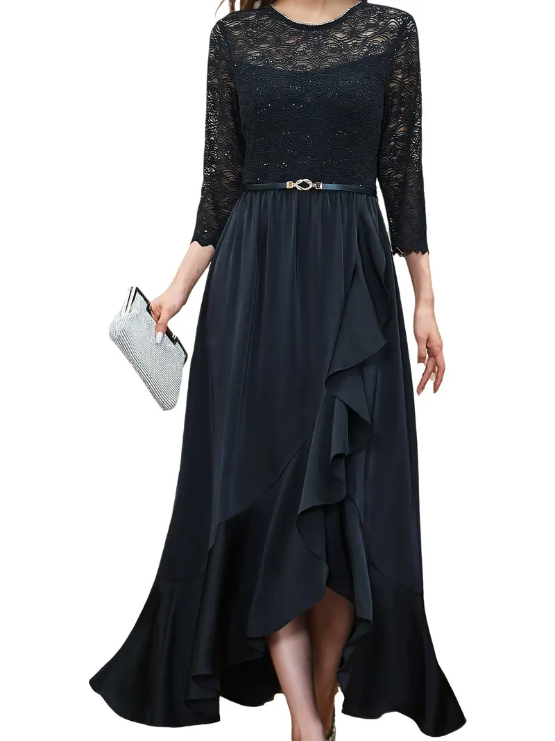 lace long sleeve dress black - TikTok Shop