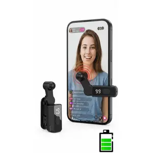 Rechargeable Wireless Digital Game Controller Clicker, Fast-Responsive Adjustable-Speed Phone Screen Click Simulator with Smartphone Clip Accessory, Tech Accessories for Mobile Games
