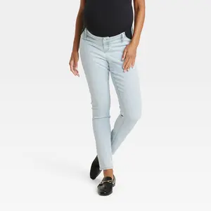 Under Belly Skinny Maternity Pants - Isabel Maternity by Ingrid & Isabel Light Wash 4