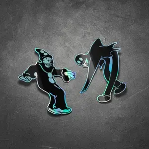 Ghostmane Holographic Stickers - 5-inch Tall Car Stickers, Waterproof & Durable Decorative Decal Decoration Vehicle Windshield