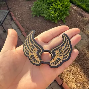 Angel Wing Wooden Crystal Sphere Holder