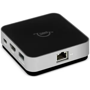 OWC USB-C Travel Dock E, 6 Port, Bus-Powered, USB Type-C 100W Pass Through, one 4K Display, (2) USB 3.2 Type-A, HDMI, SD Card, Gigabit Ethernet, Compatible with Thunderbolt Devices